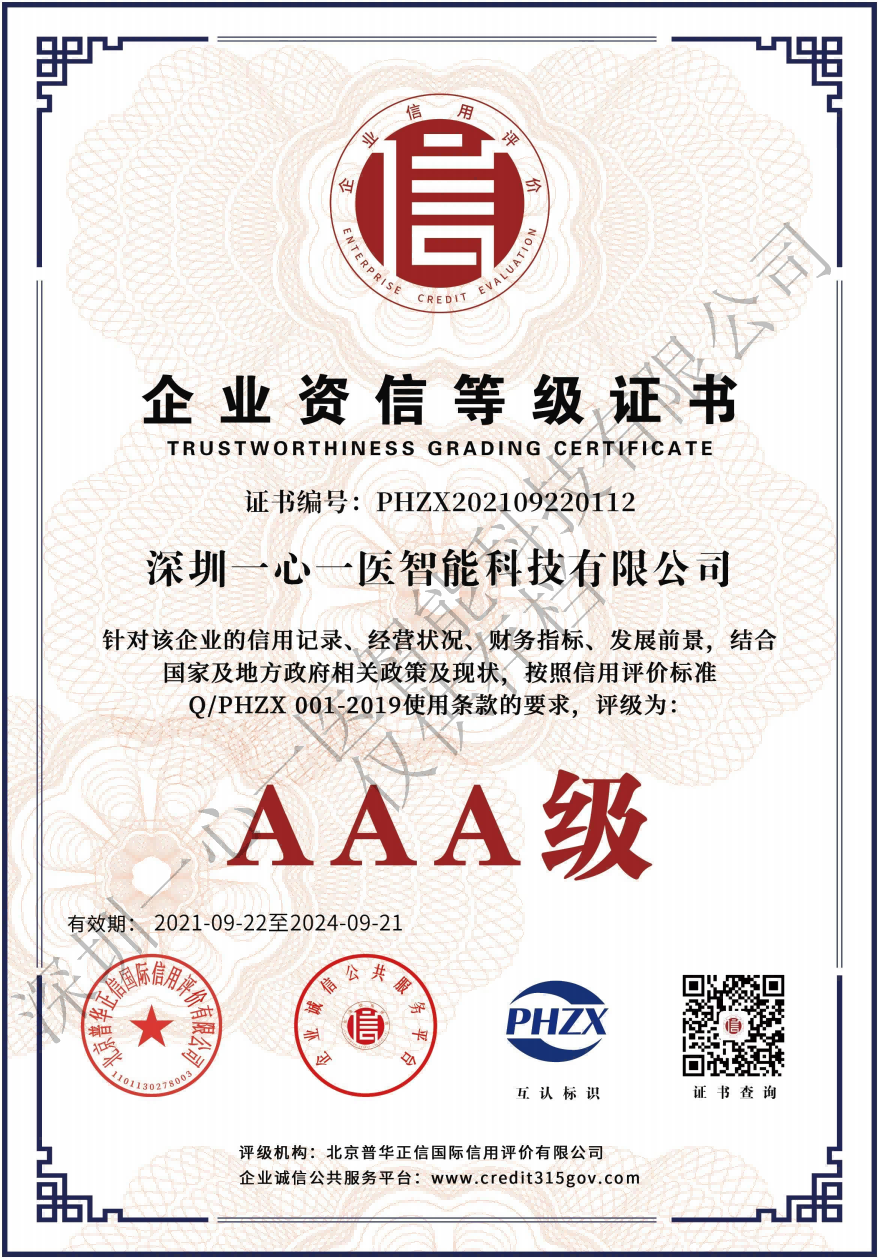 3A Enterprise Credit Rating Series Certificate(图1)