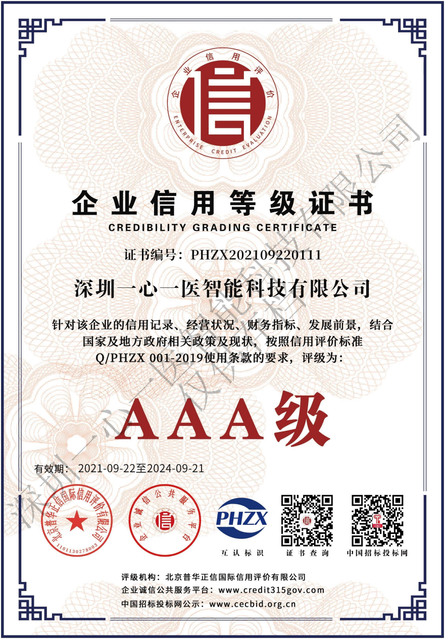 3A Enterprise Credit Rating Series Certificate(图1)