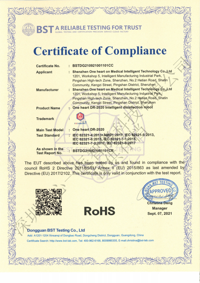 RoHS Certificate